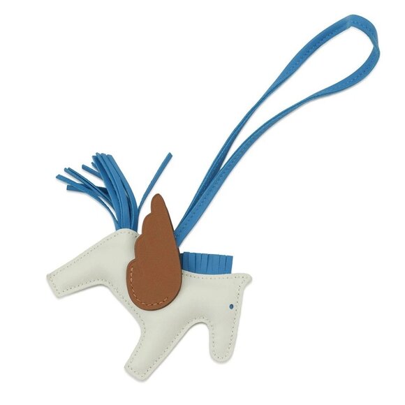 HERMES Rodeo Pegasus Size PM Lambskin Vert Fizz/Gold/Blue Zanzibar - Picture 6 of 7